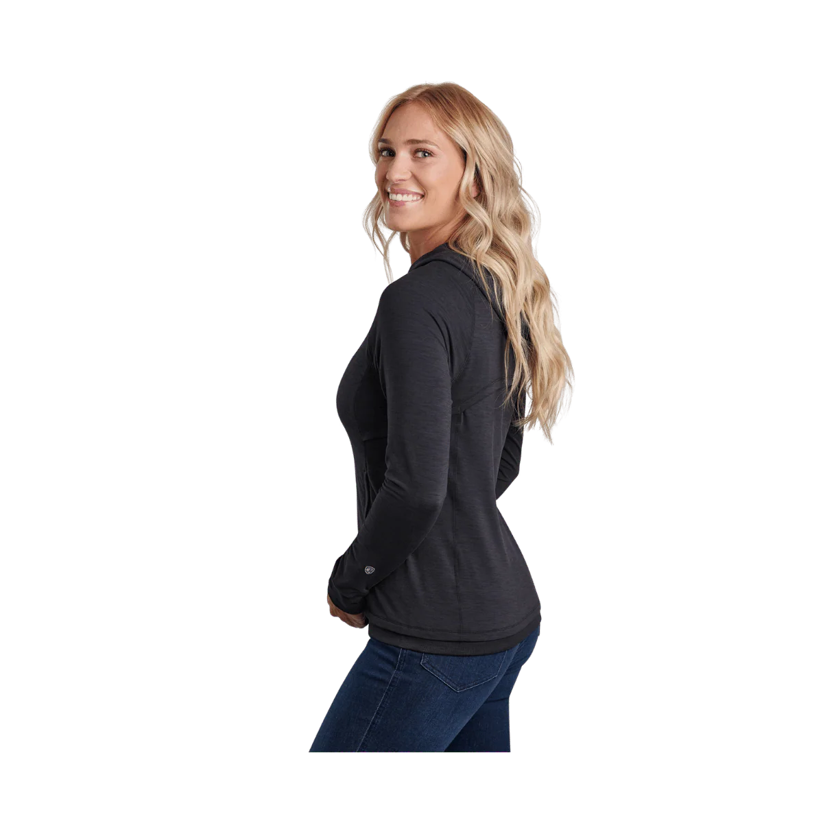 KUHL WOMEN'S INSPIRA FZ HOODY - BLACK - Image 3