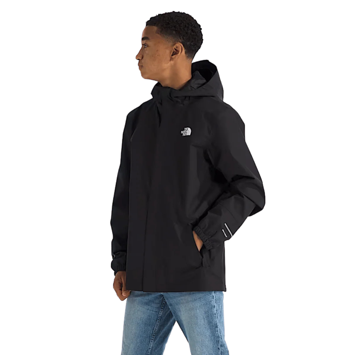 NORTHFACE BOY'S ANTORA RAIN JACKET - TNF BLACK/TNF BLACK