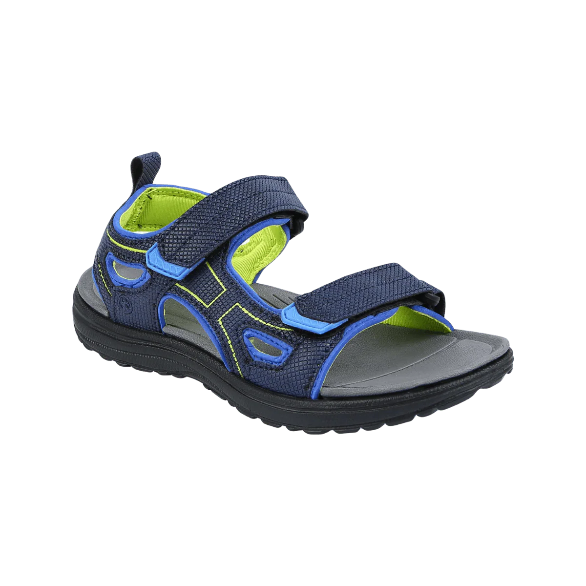 NORTHSIDE KIDS RIVERSIDE LITE OPEN TOE SPORT SANDAL - NAVY/VOLT
