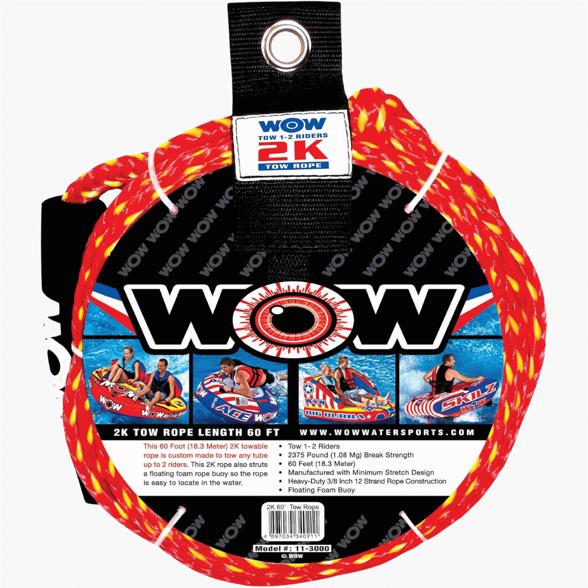 WOW WATER SPORTS 2K TOW ROPE 60 FEET