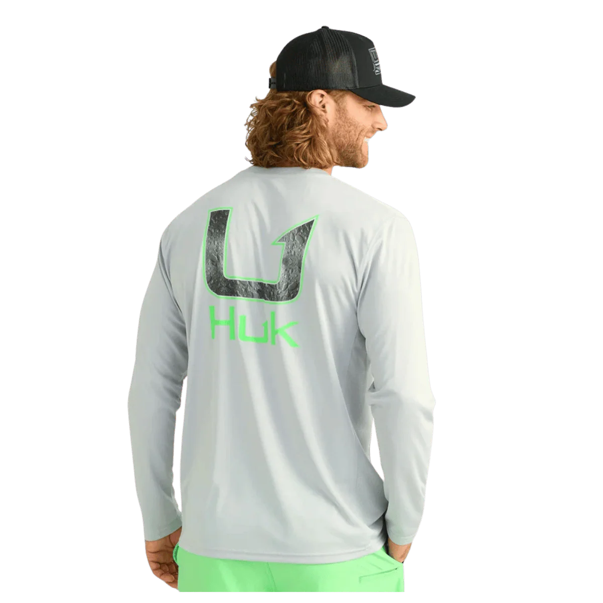 HUK MEN'S PURSUIT LOGO FILL LONG-SLEEVE CREW - Image 2