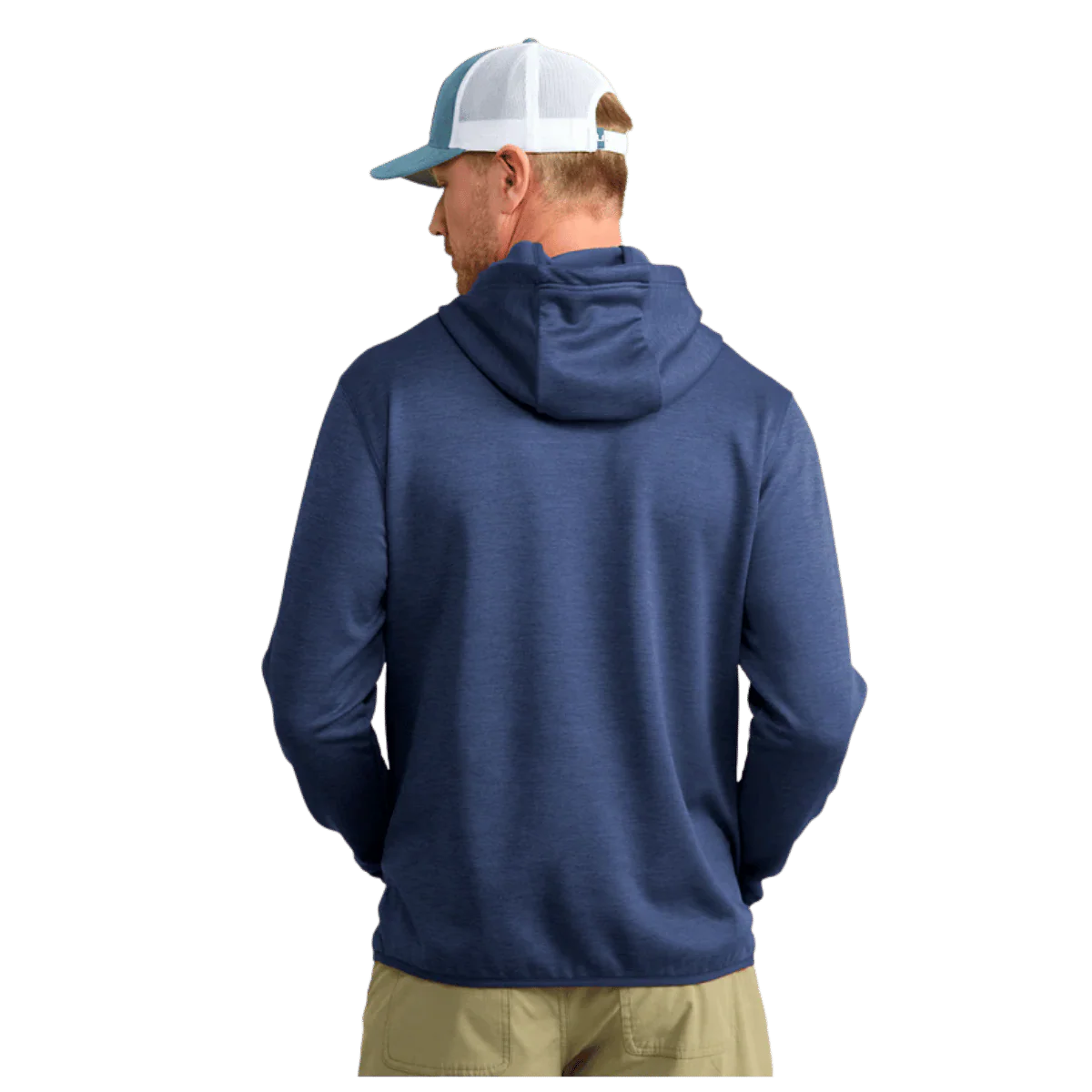 HUK MEN'S COLDFRONT + PERFORMANCE HOODIE - NAVAL ACEDEMY HEATHER - Image 2