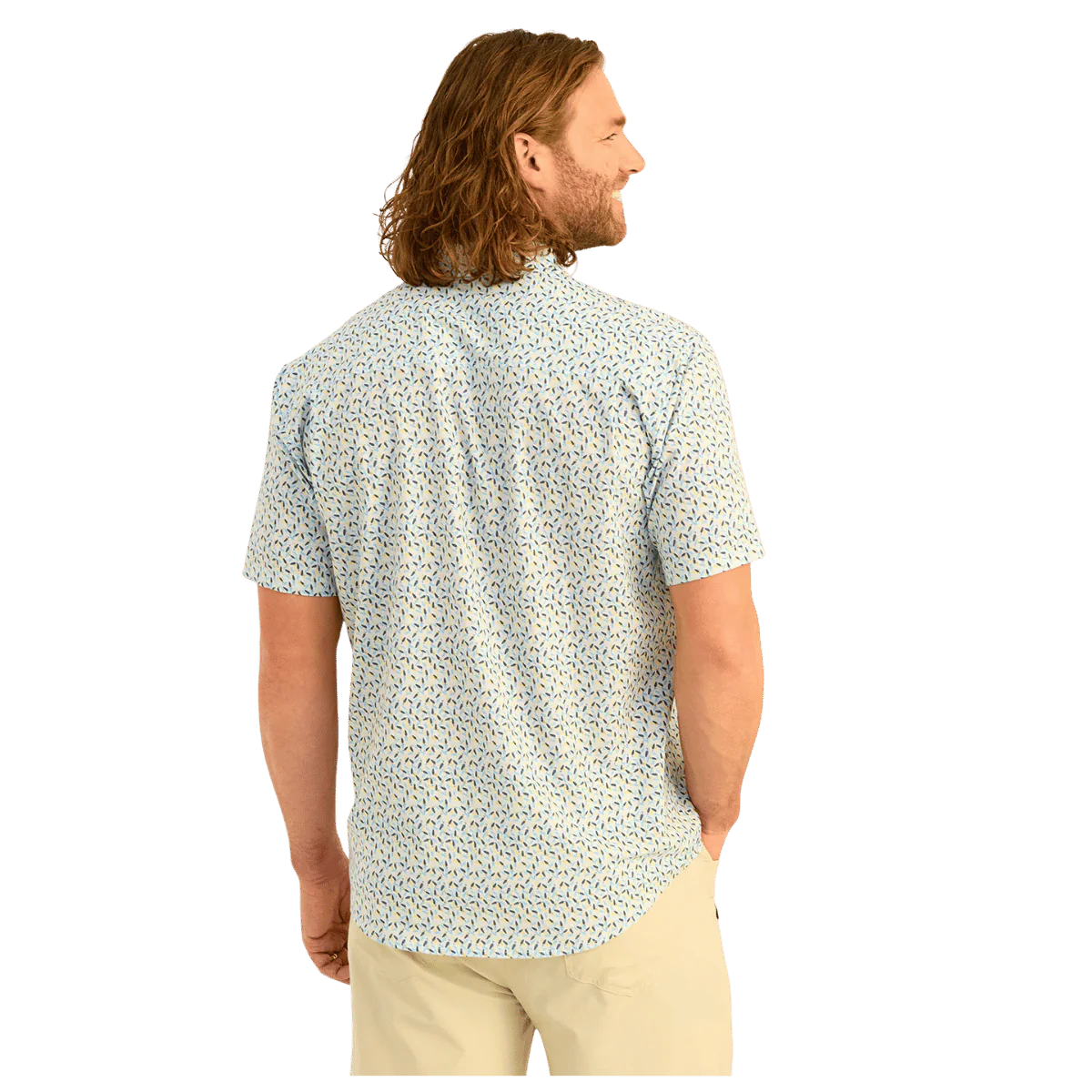 HUK MEN'S KONA PRINTED SHORT-SLEEVE SHIRT - YELLOWFIN LURE SMASH - Image 2