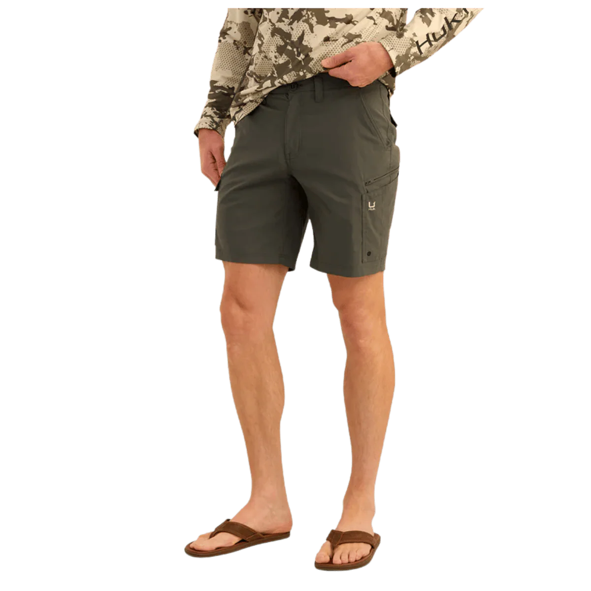 HUK MEN'S 9-INCH ICON SHORT - VOLCANIC ASH