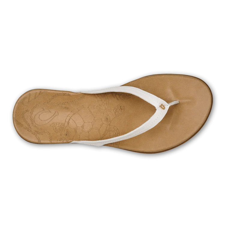 OLUKAI WOMEN'S HONU SANDAL - BRIGHT WHITE/GOLDEN SAND - Image 4