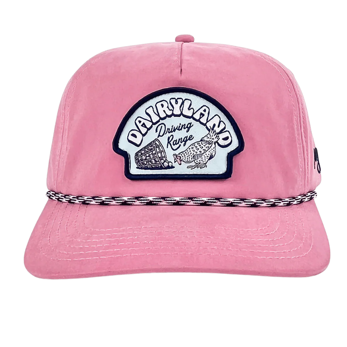 WAGGLE GOLF DAIRYLAND DRIVING RANGE ROPE HAT PINK - Image 2