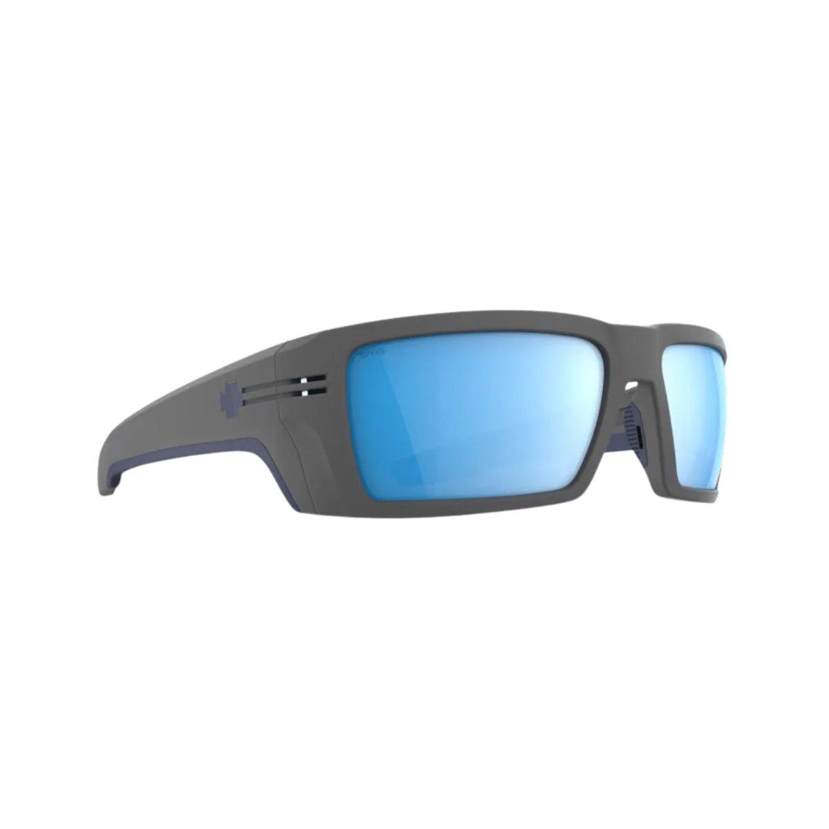 SPY REBAR SE ANSI SUNGLASSES - MATTE GRAY/POLAR ICE BLUE MIRROR