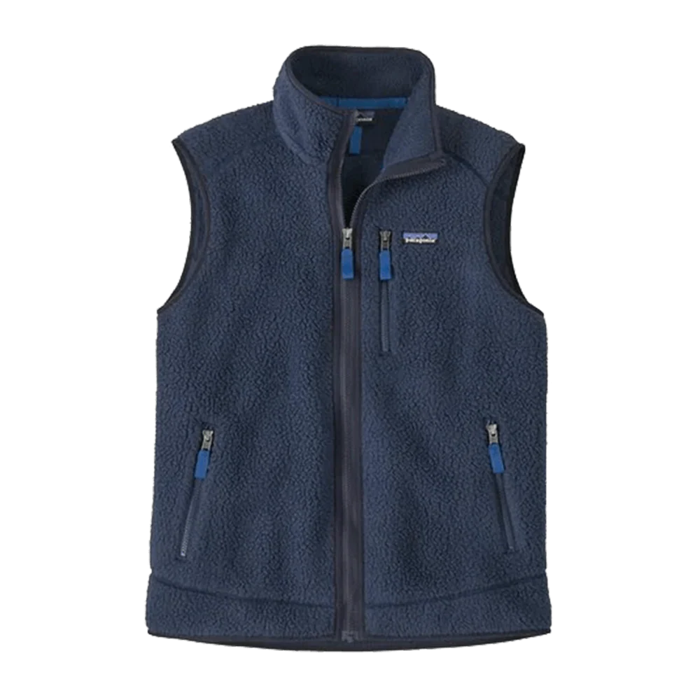 PATAGONIA MENS RETRO PILE VEST - NEW NAVY/SNK BL