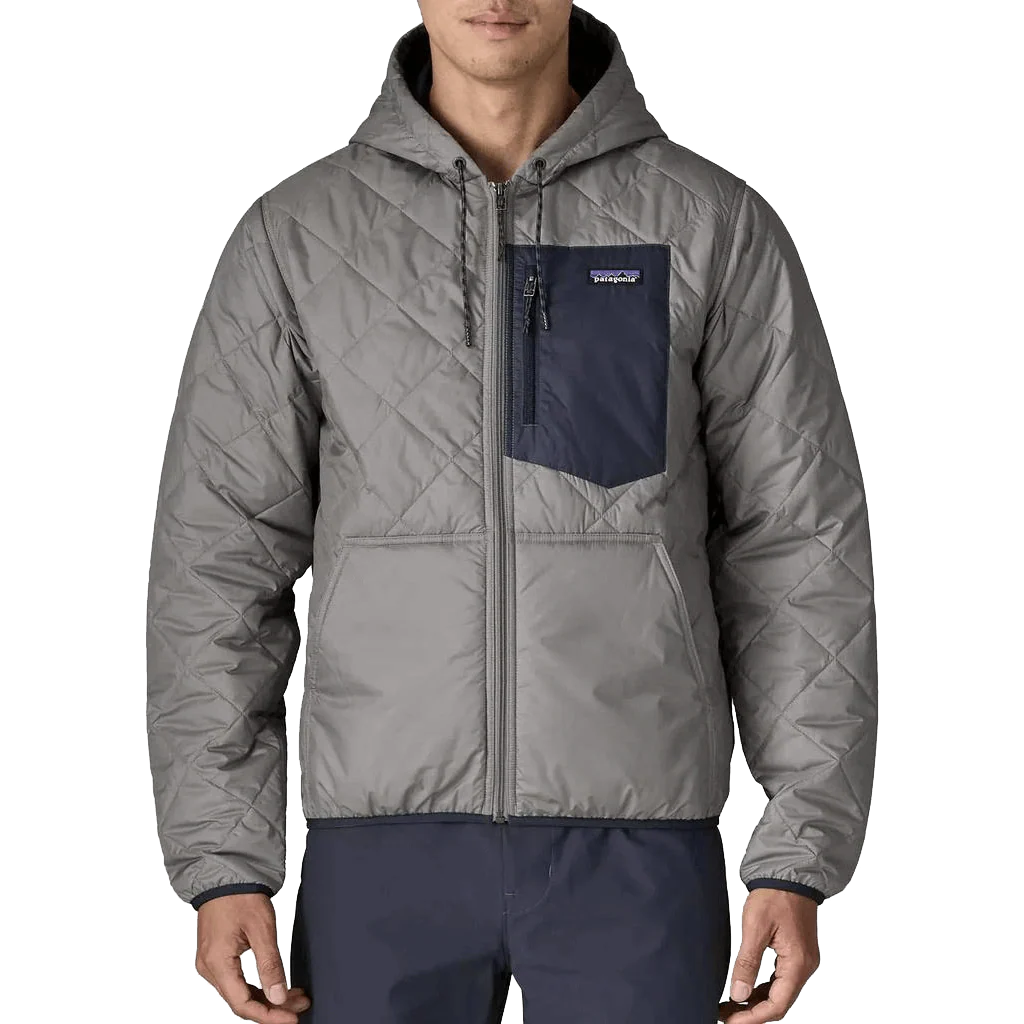 PATAGONIA MEN'S DIAMOND QUILTED BOMBER HOODY - FOREVER GREY