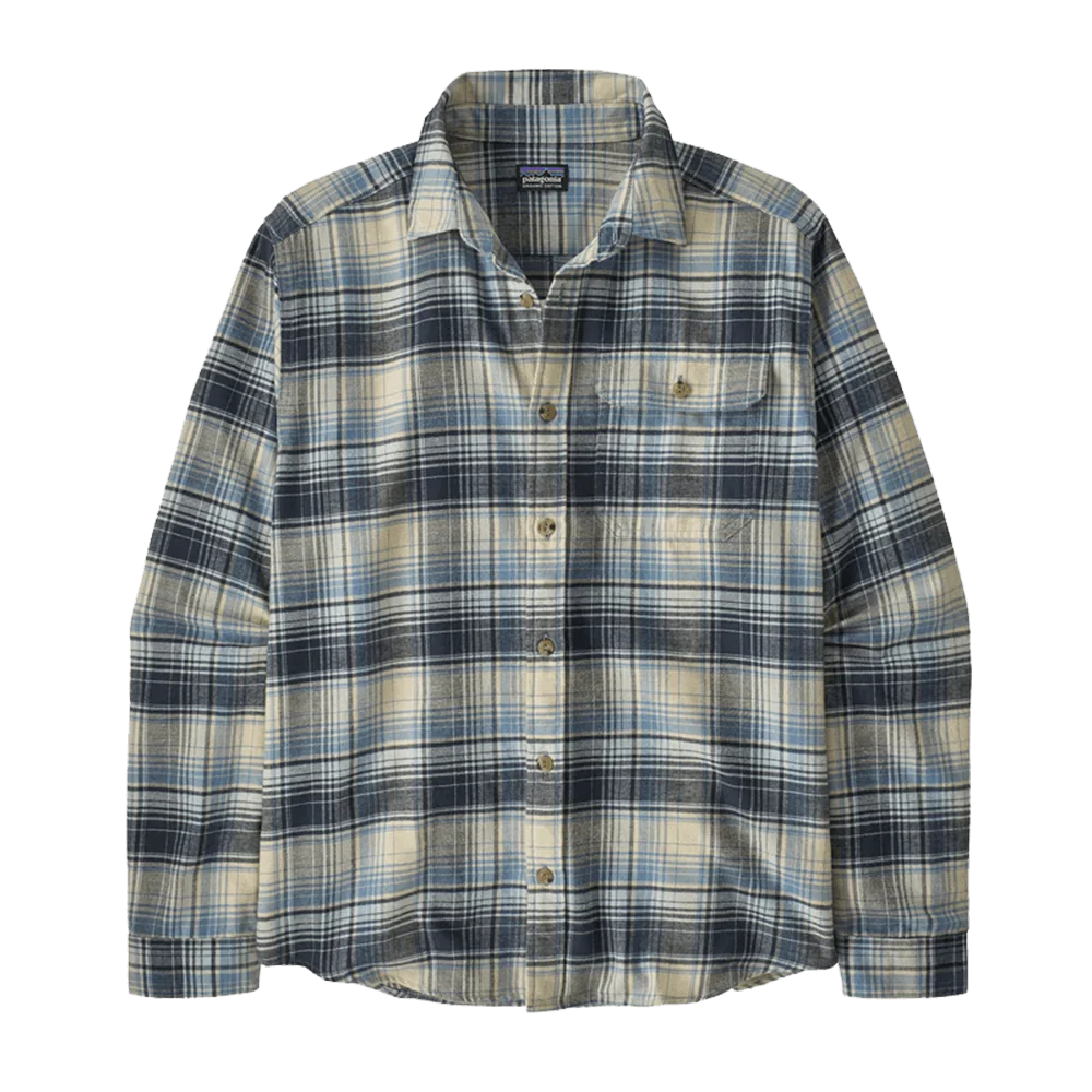 PATAGONIA MEN'S LS LW FJORD FLANNEL SHIRT - VIRTUALLY BLUE