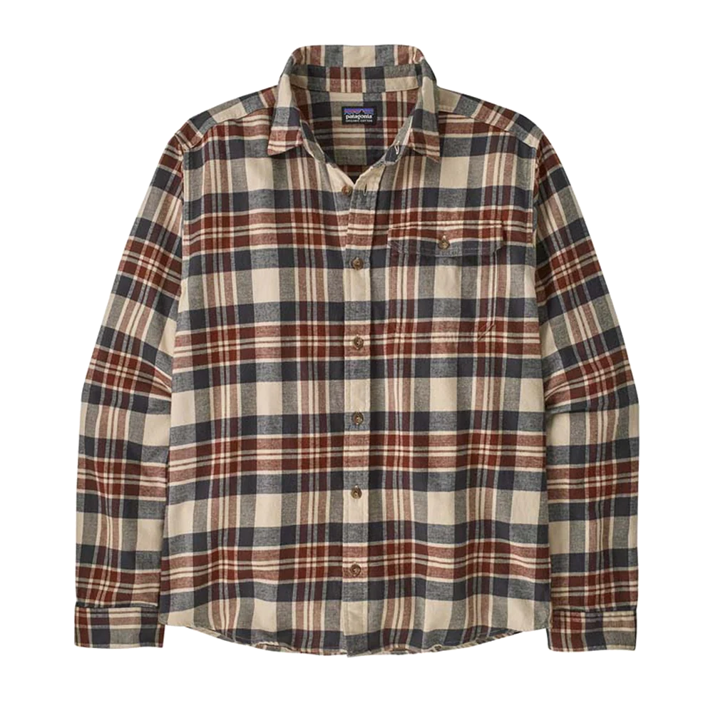 PATAGONIA MEN'S LS LW FJORD FLANNEL SHIRT - DRIED VANILLA