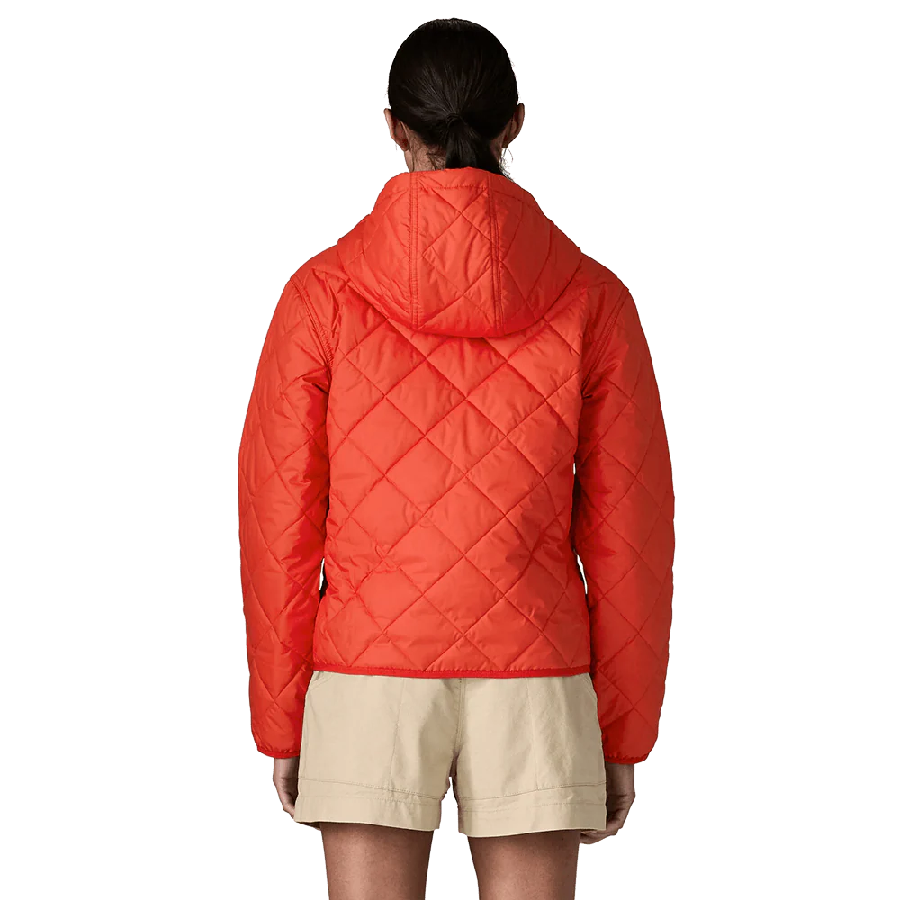 PATAGONIA WOMEN'S DIAMOND QUILTED BOMBER HOODY - ELLWOOD GREEN - Image 3