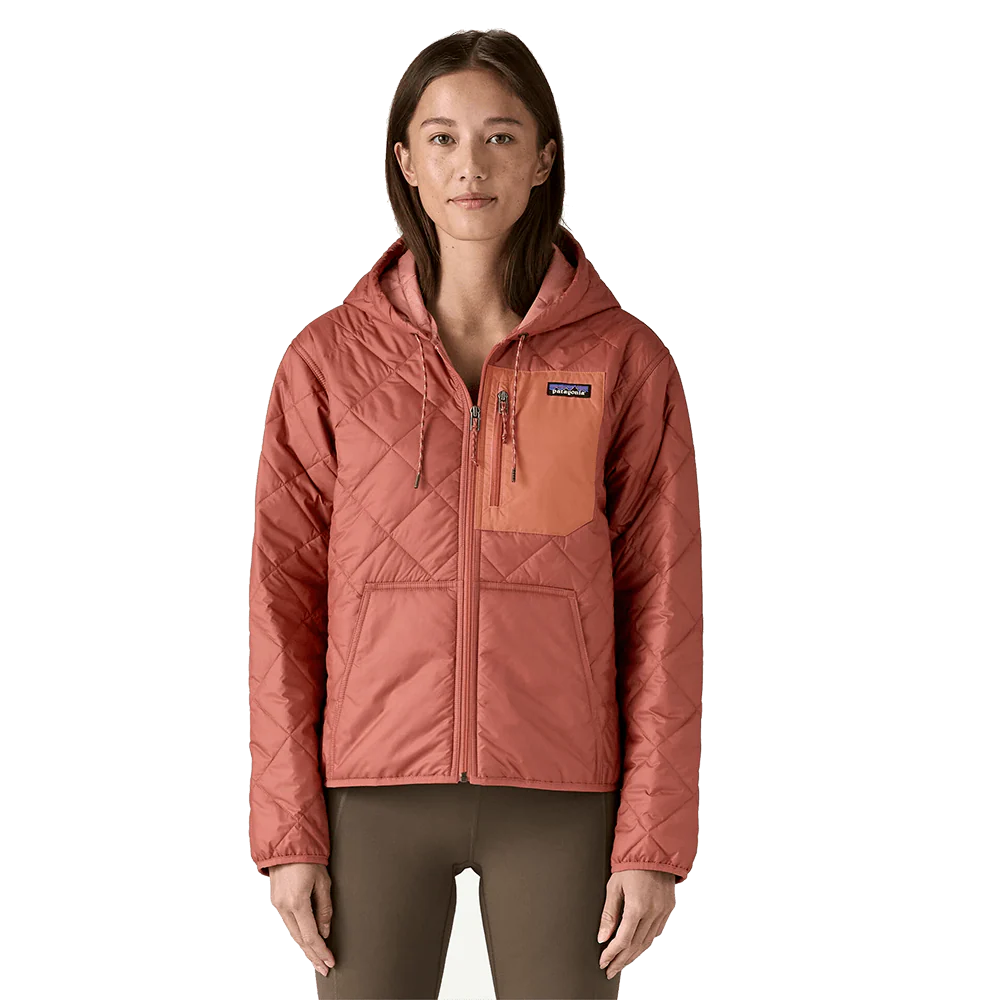 PATAGONIA WOMEN'S DIAMOND QUILTED BOMBER - POTTERS RED