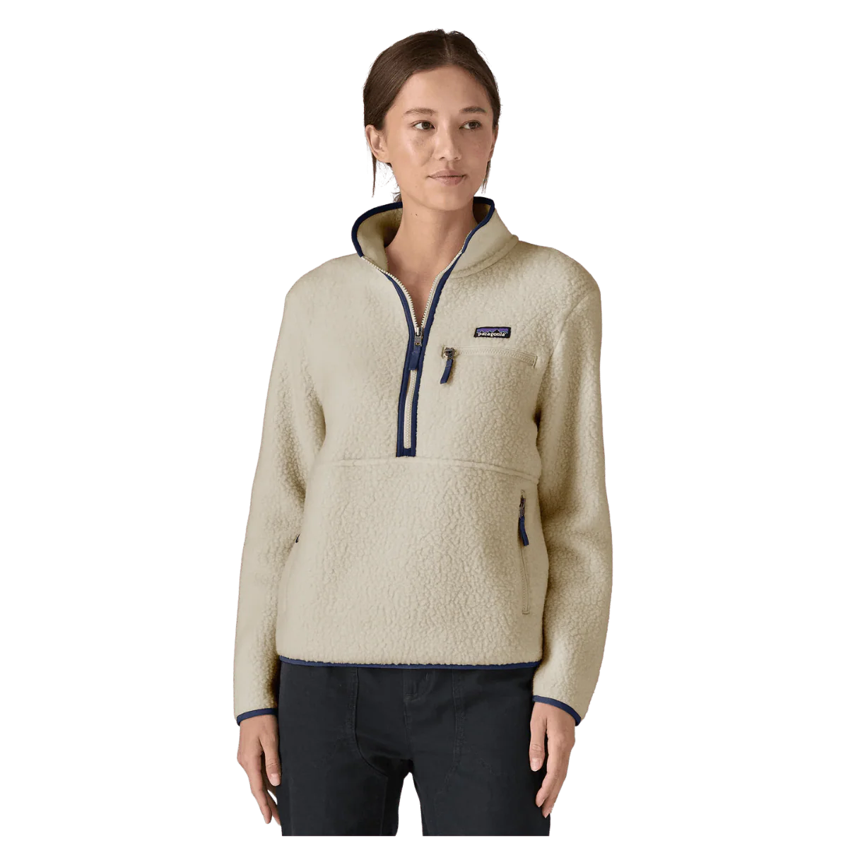 PATAGONIA WOMEN'S RETRO PILE MARSUPIAL PULLOVER - NATURAL - Image 2