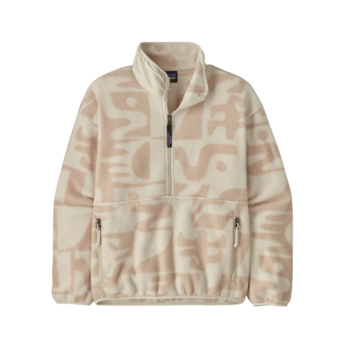 PATAGONIA WOMEN'S SYNCHILLA MARSUPIAL HALF-ZIP PULLOVER - MOTHER TREE WHITE