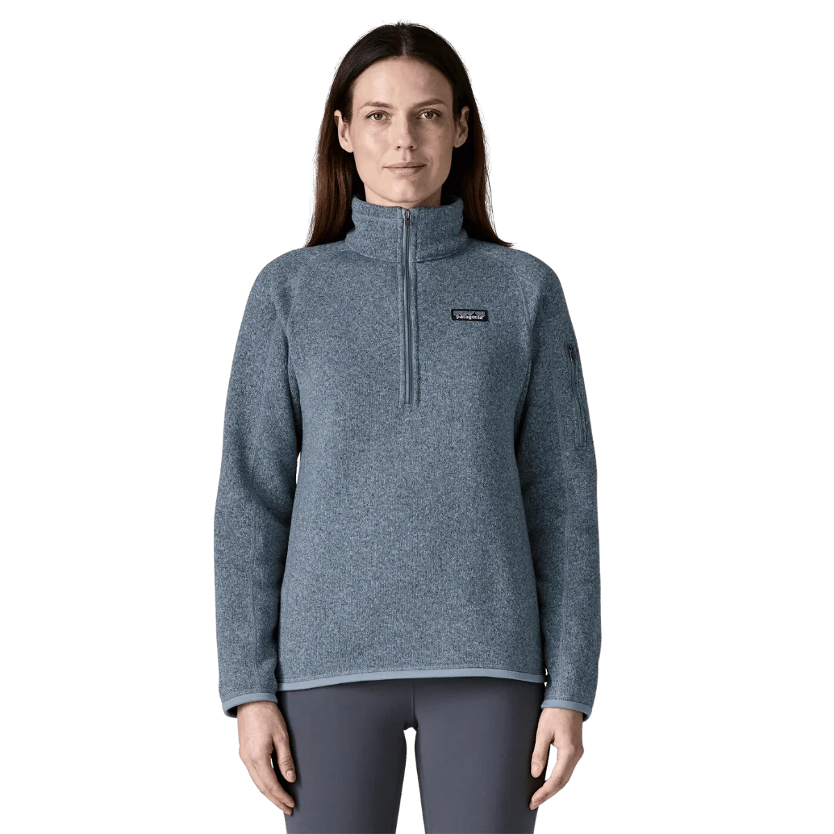PATAGONIA WOMEN'S BETTER SWEATER 1/4 ZIP - BARNACLE BLUE - Image 2
