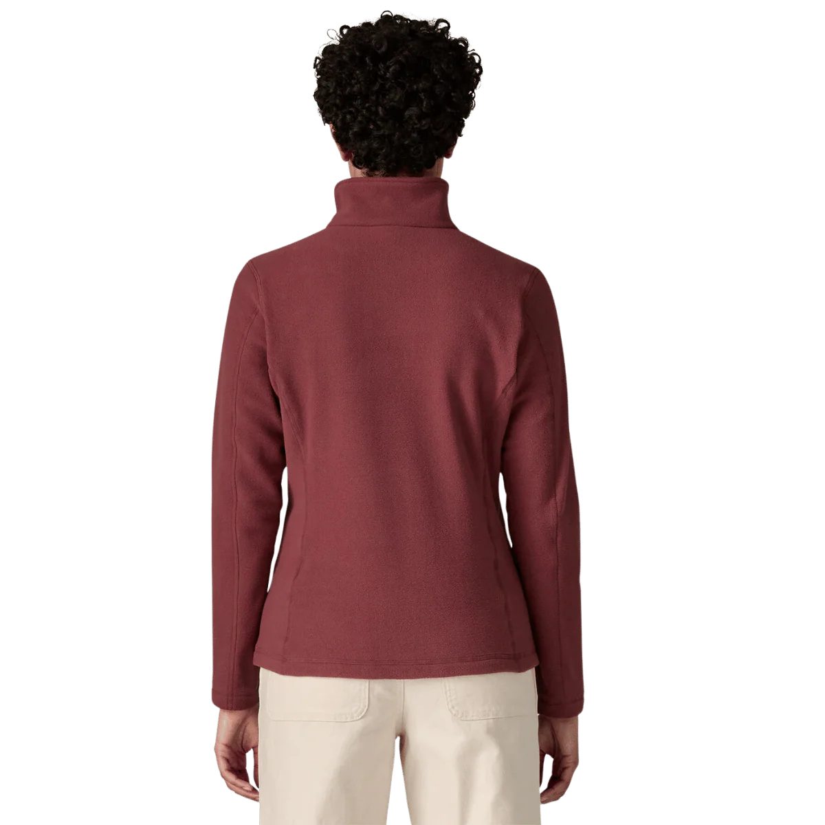 PATAGONIA WOMEN'S MICRO D 1/4 ZIP - SEQUOIA RED - Image 3