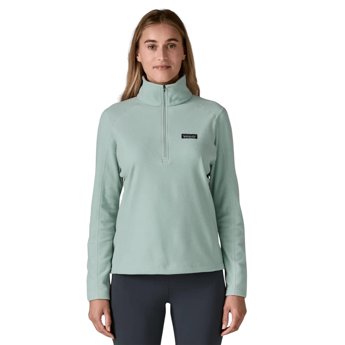 PATAGONIA WOMEN'S MICRO D 1/4 ZIP - VIRTUALLY BLUE - Image 2