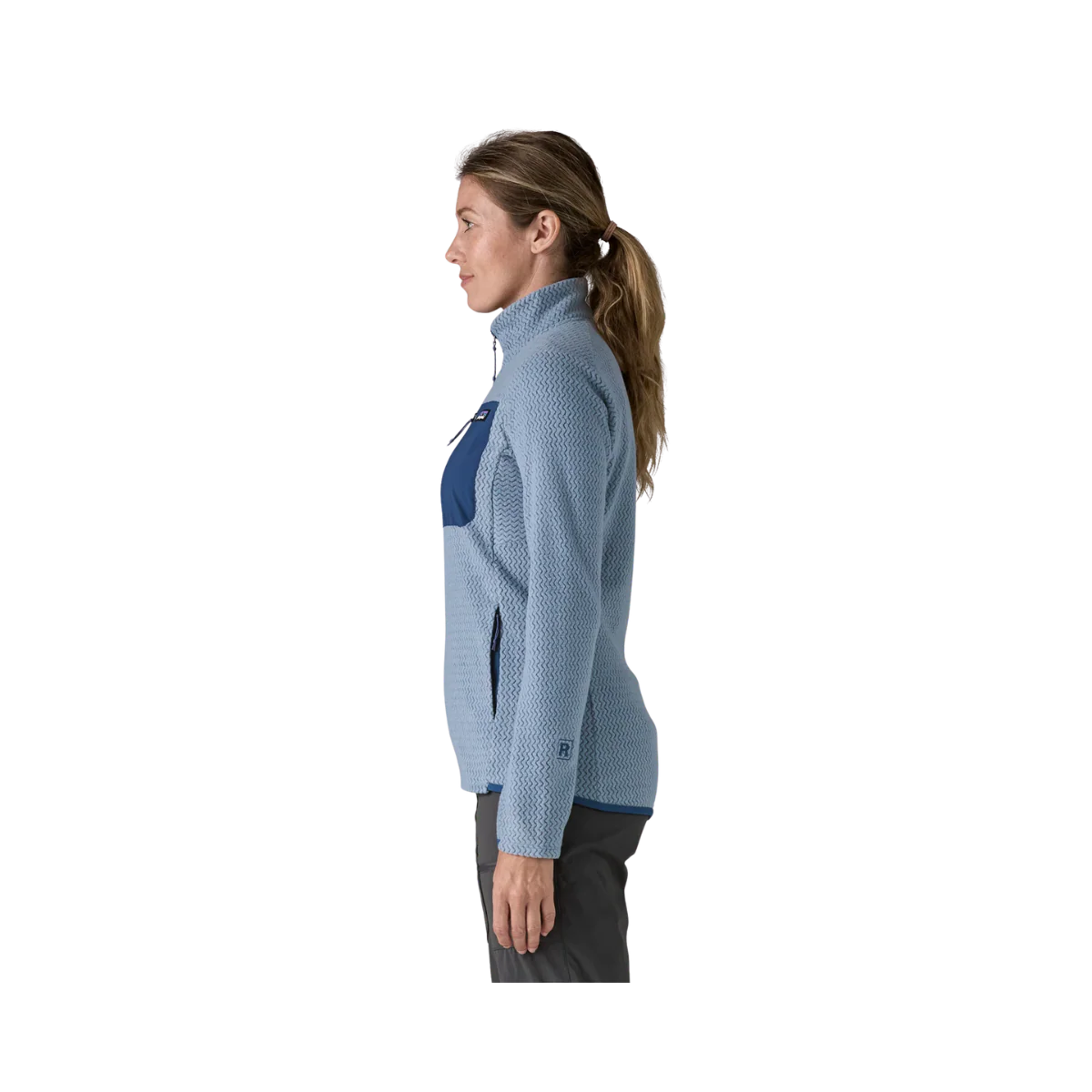 PATAGONIA WOMEN'S LIGHTWEIGHT R1 AIR JACKET - BARNACLE BLUE - Image 3