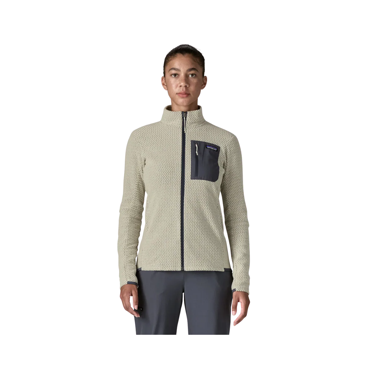 PATAGONIA WOMEN'S LIGHTWEIGHT R1 AIR FLEECE JACKET - WOOL WHITE