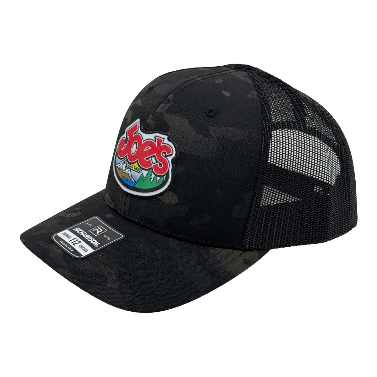 JOE'S TRUCKER LOGO CAP - BLACK/BLACK CAMO