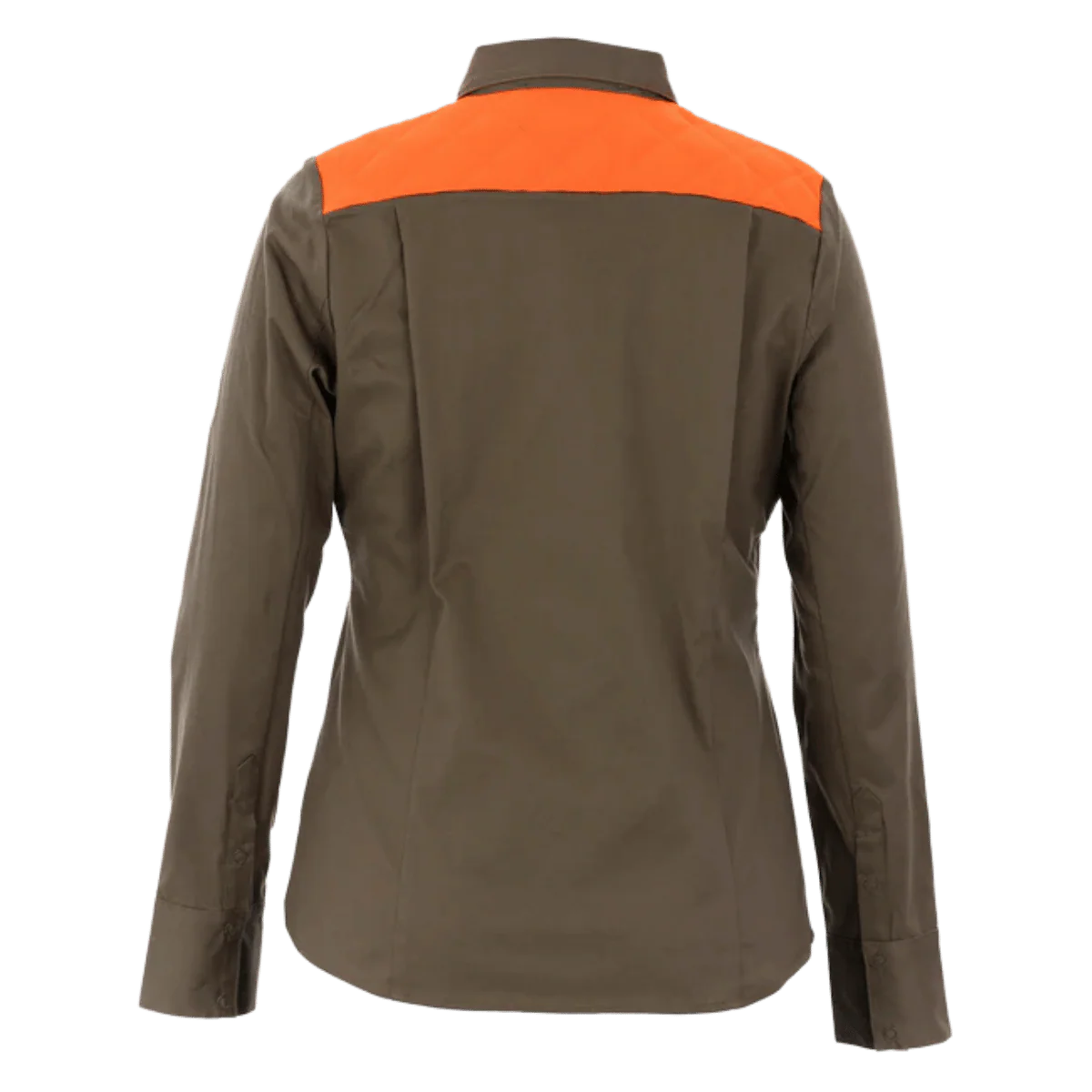 DSG OUTERWEAR WOMEN'S UPLAND SNAP UP SHIRT - BLAZE ORANGE/STONE - Image 3