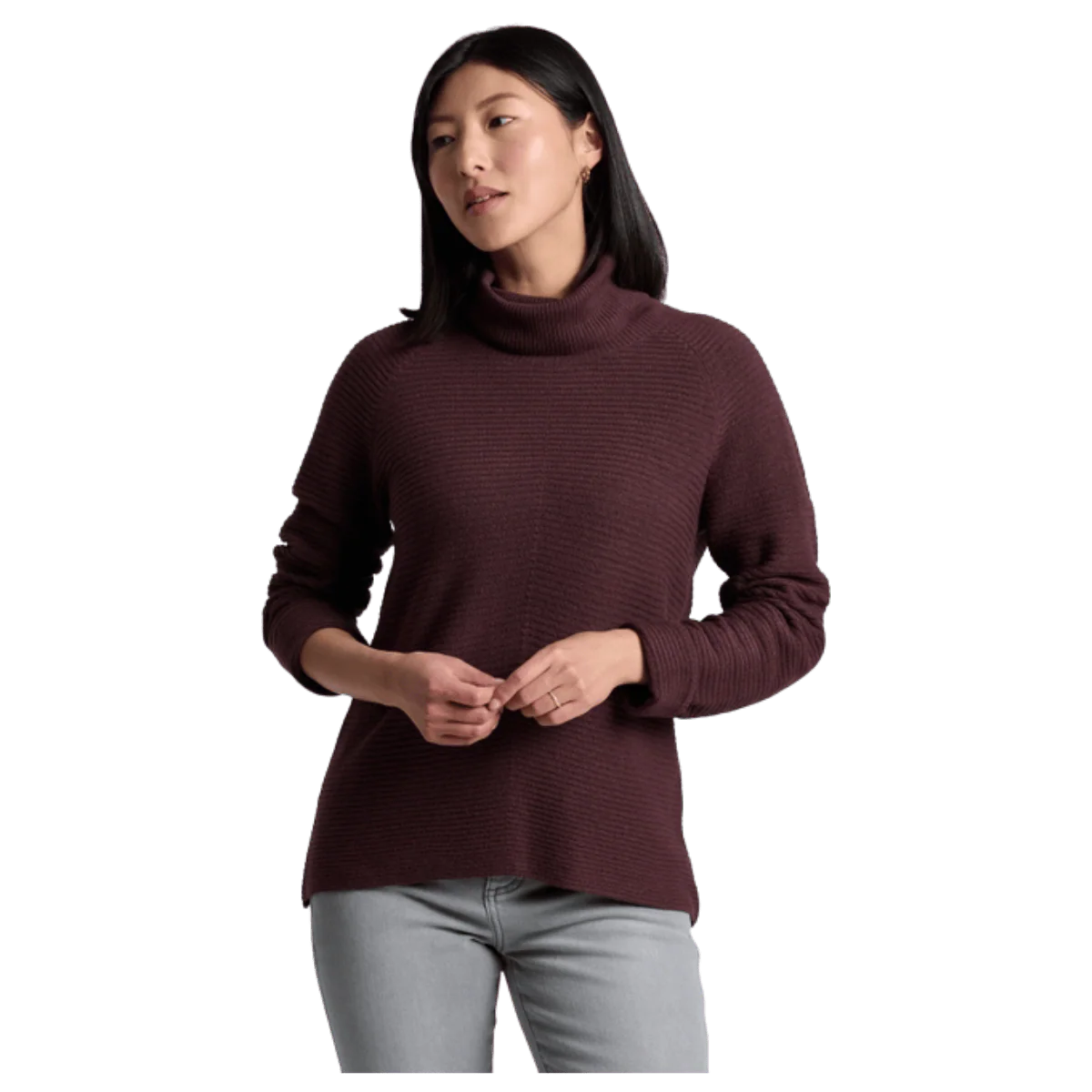 KUHL WOMEN'S SOLACE SWEATER HEATHERED KNIT - RAISIN