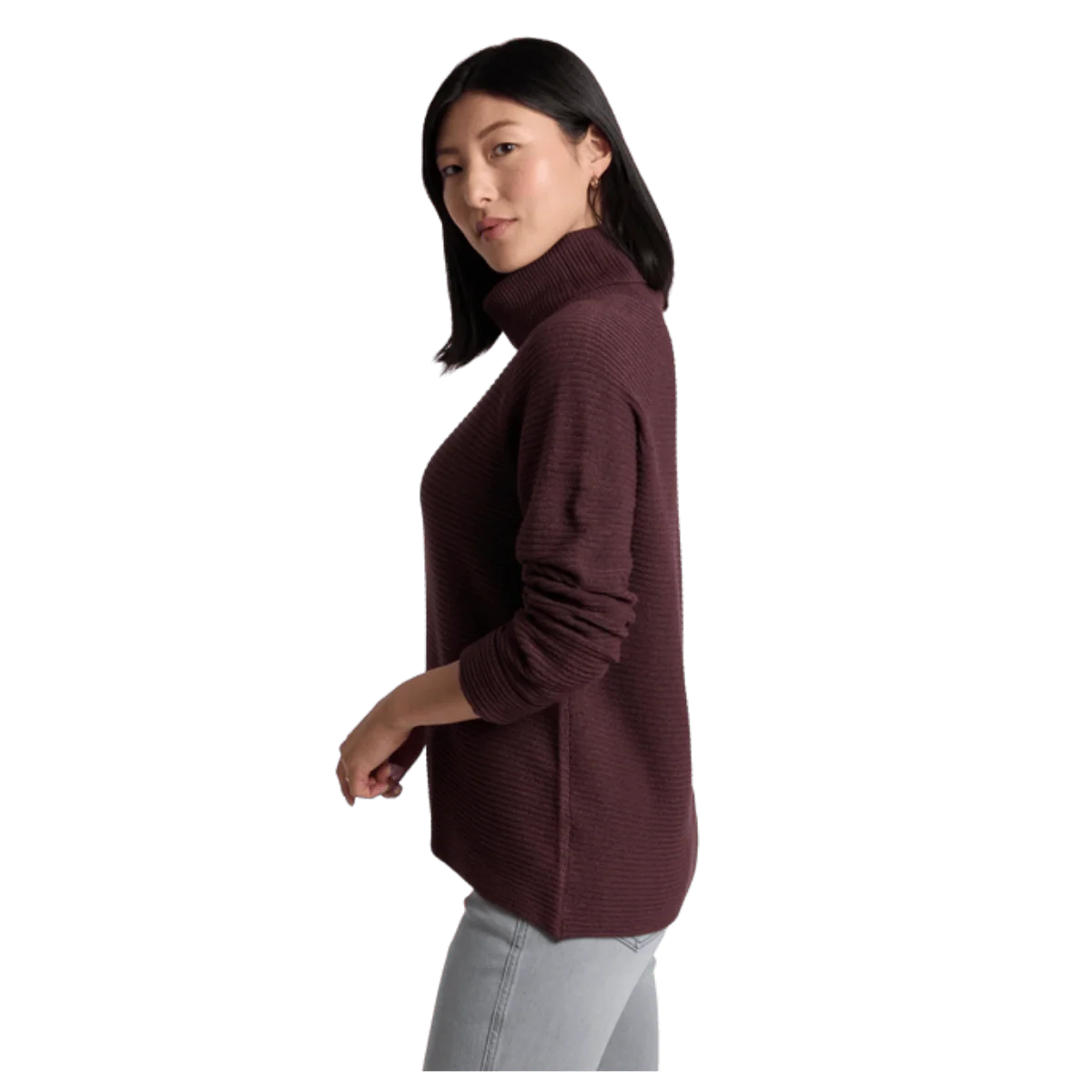 KUHL WOMEN'S SOLACE SWEATER HEATHERED KNIT - RAISIN - Image 2