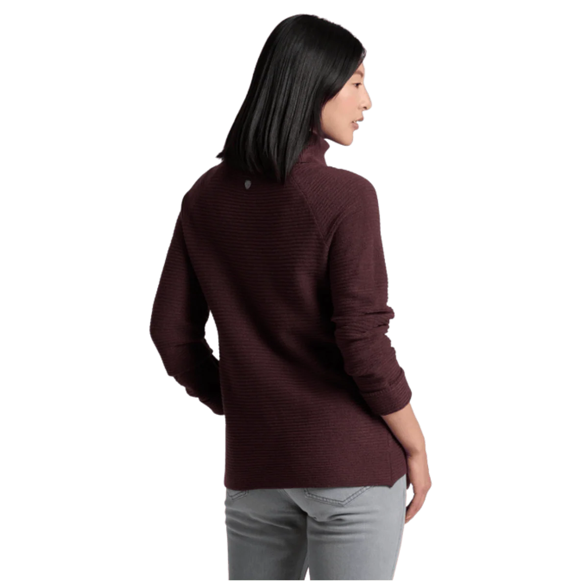 KUHL WOMEN'S SOLACE SWEATER HEATHERED KNIT - RAISIN - Image 3