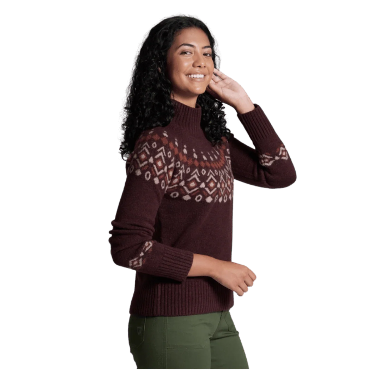 KUHL WOMEN'S ALPINA SWEATER MERINO WOOL - RAISIN - Image 2