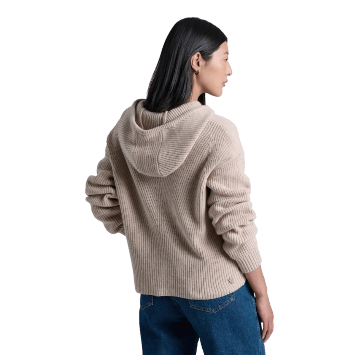KUHL WOMEN'S FIRESIDE SWEATER HOODY - NATURAL - Image 3