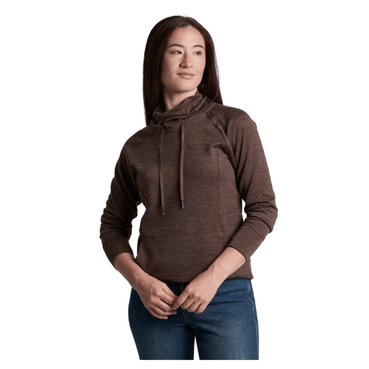 KUHL WOMEN'S ELIA PULLOVER SWEATSHIRT - COFFEE