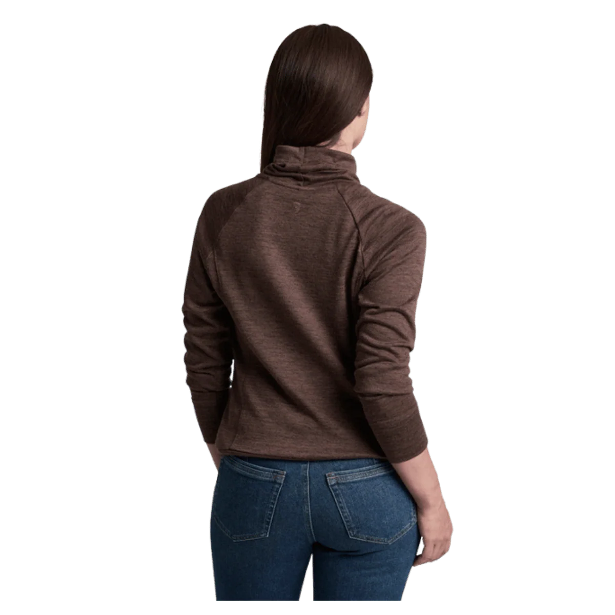 KUHL WOMEN'S ELIA PULLOVER SWEATSHIRT - COFFEE - Image 3