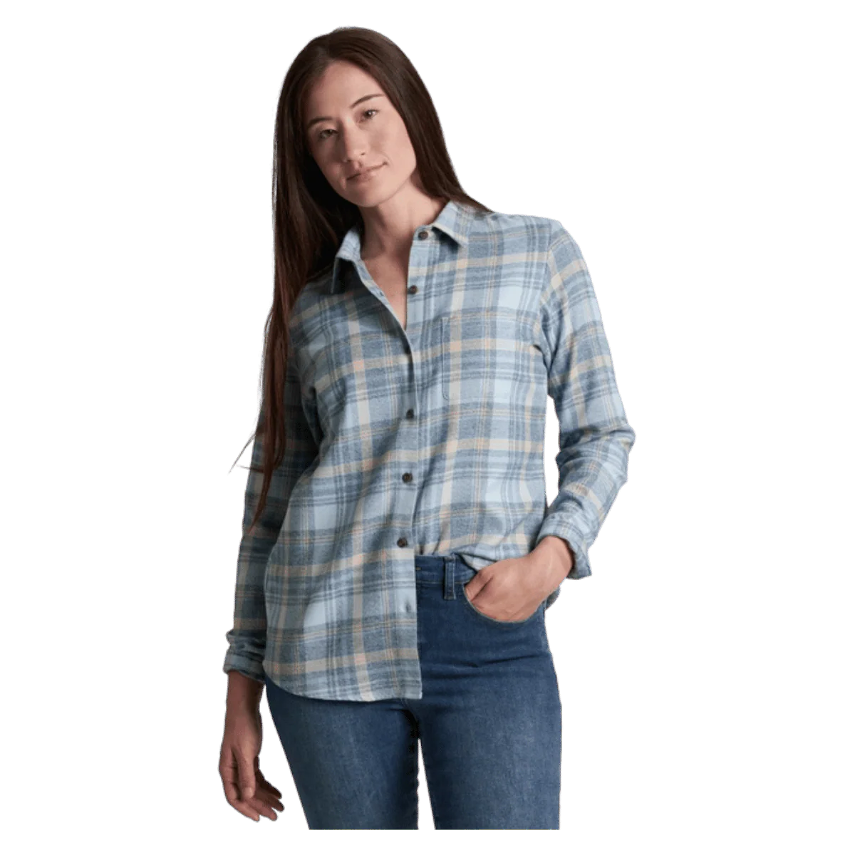 KUHL WOMEN'S WHISPER FLANNEL - WINTER SKY