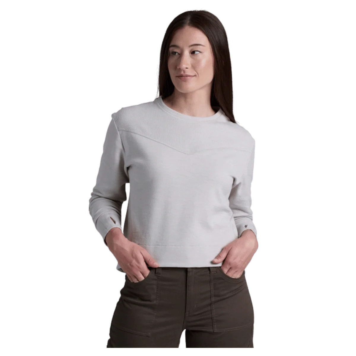 KUHL WOMEN'S LOLA PULLOVER SWEATSHIRT - MOON LIGHT