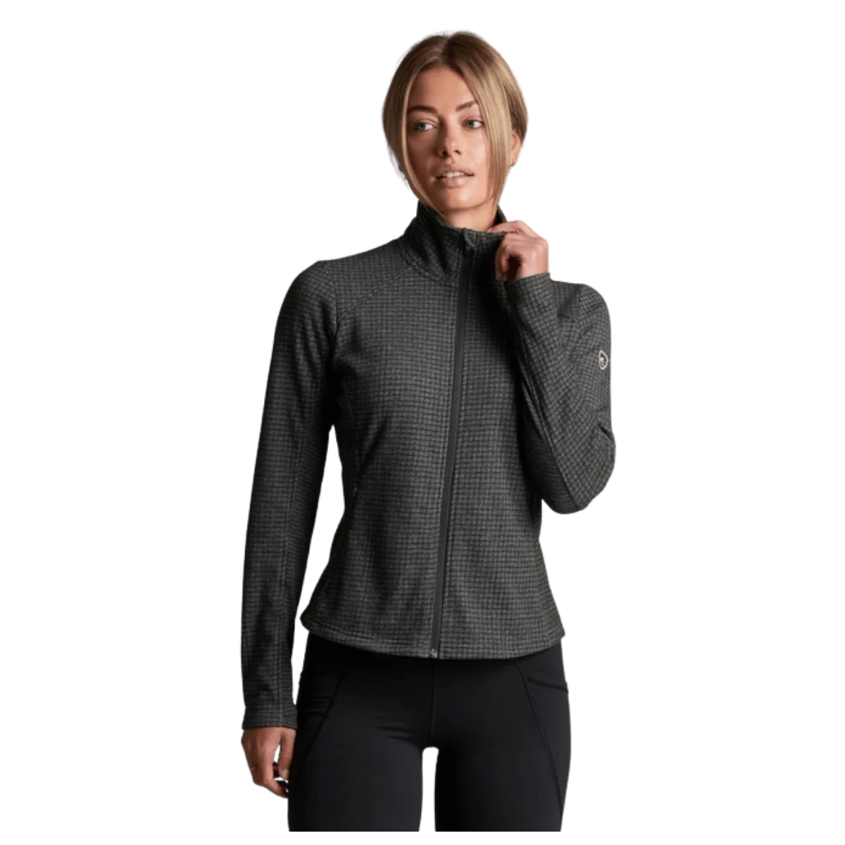 KUHL WOMEN'S REACTIV GRID FLEECE FULL ZIP - CARBON