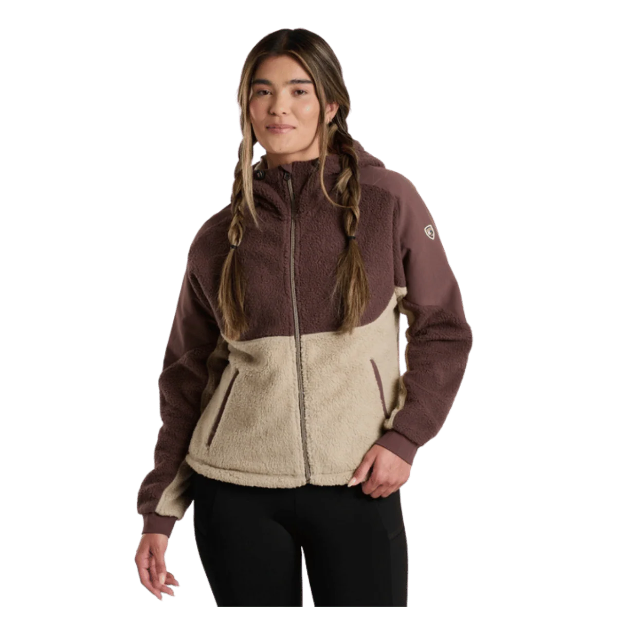 KUHL WOMEN'S ELIXIR HOODY ITALIAN FLEECE - COFFEE