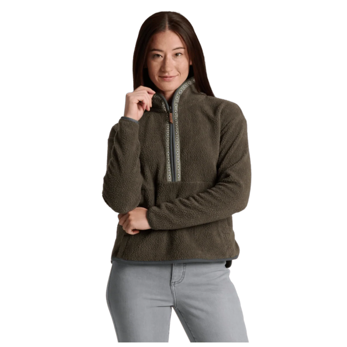 KUHL WOMEN'S HYGGE 1/2 ZIP FLEECE PULLOVER - VINE