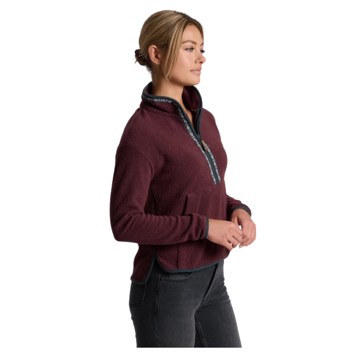 KUHL WOMEN'S HYGGE 1/2 ZIP SWEATSHIRT - RAISIN - Image 2