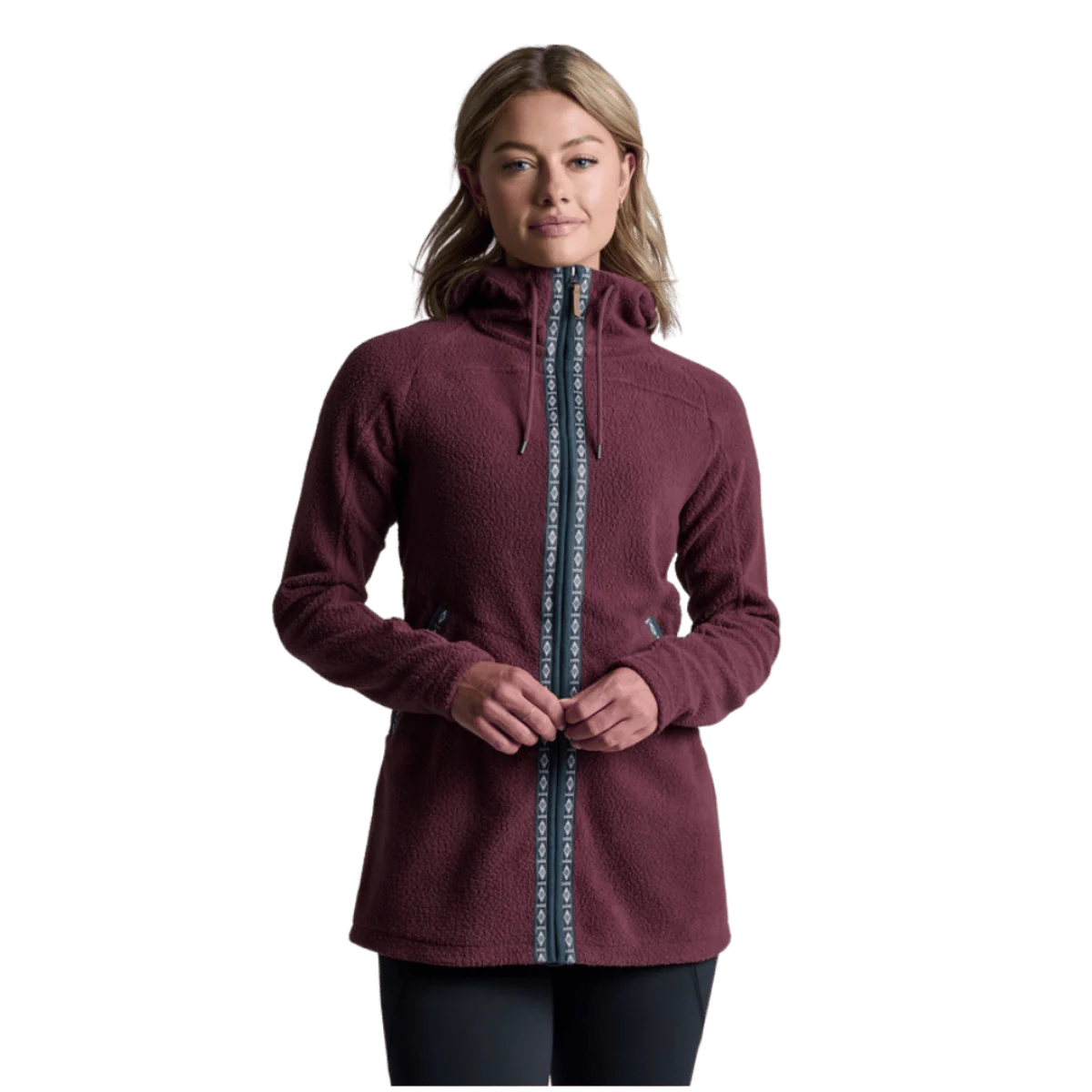 KUHL WOMEN'S HYGGE LONG FLEECE JACKET - RAISIN