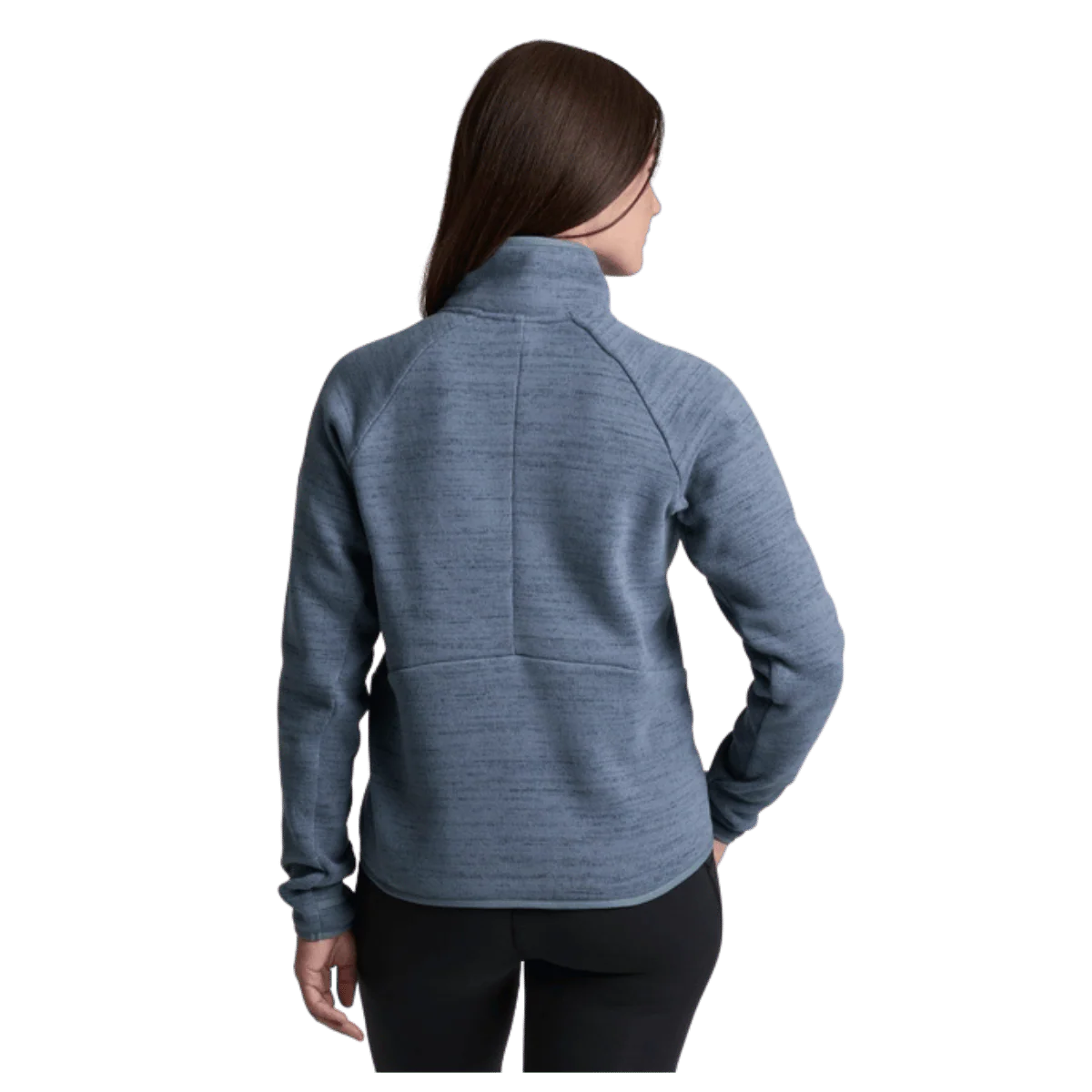 KUHL WOMEN'S AVALINE 1/4 ZIP SWEATER FLEECE - METAL BLUE - Image 3