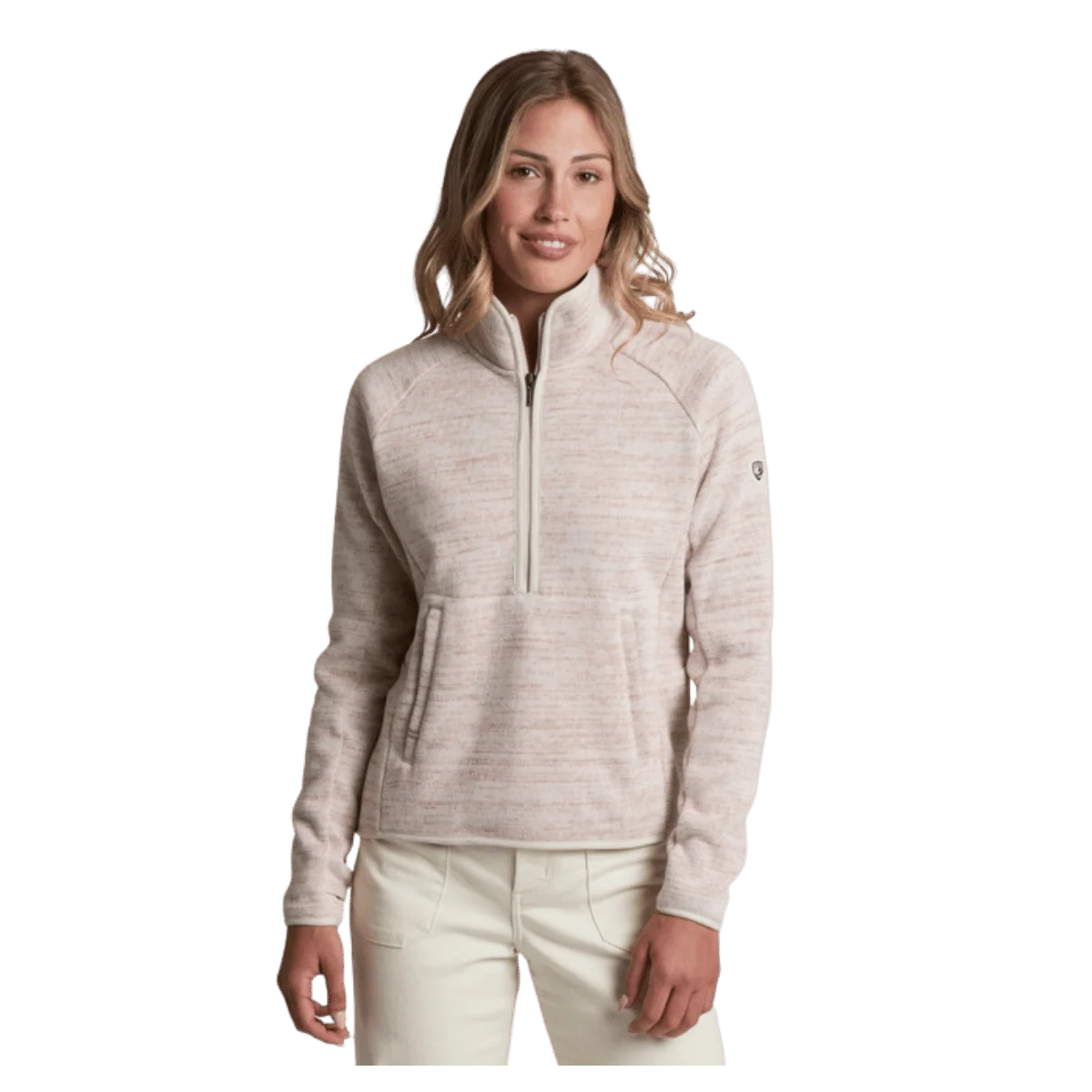 KUHL AVALINE 1/4 ZIP PREMIUM SWEATER FLEECE - NATURAL