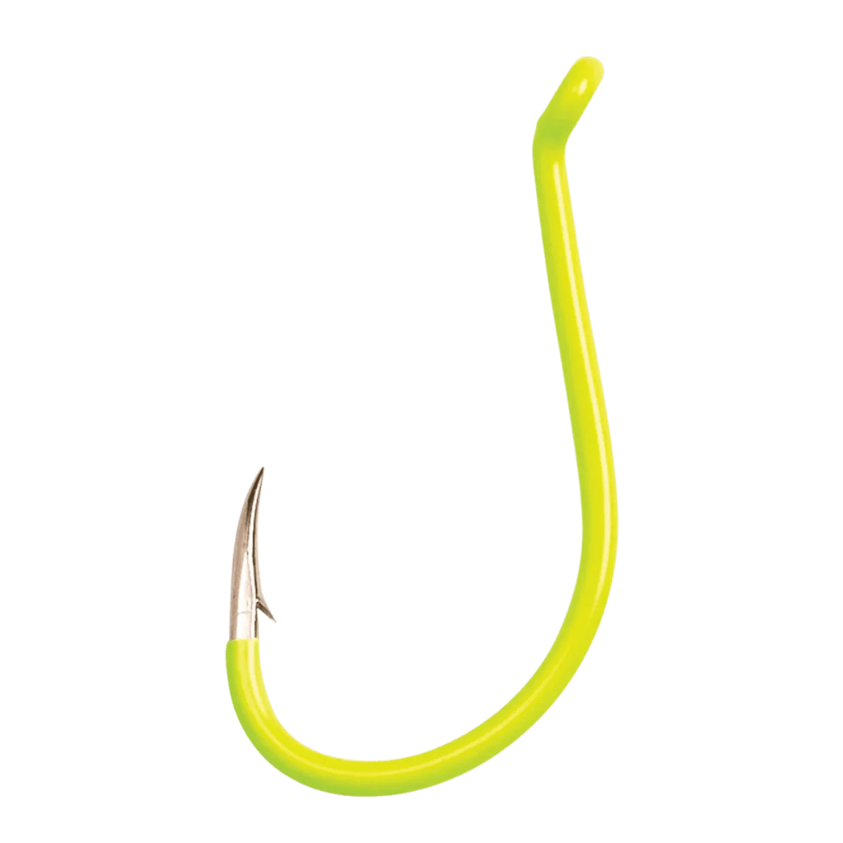 EAGLECLAW LAZER SHARP COLORED LONG SHANK - CHARTREUSE SIZE 1