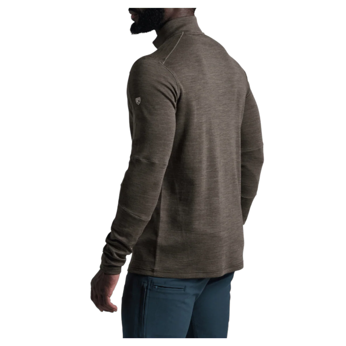 KUHL MEN'S INVIGORATR MERINO 1/4 ZIP AEROKNIT - KANTEEN - Image 2