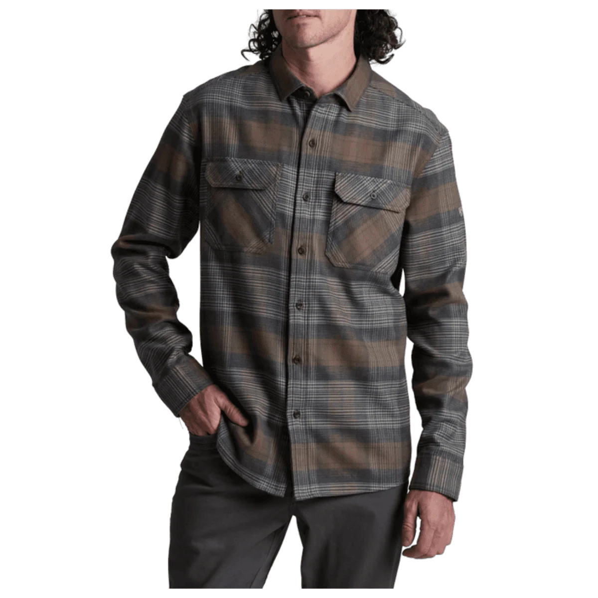 KUHL MEN'S RYDR FLANNEL LONG SLEEVE - MIDNIGHT TIMBER