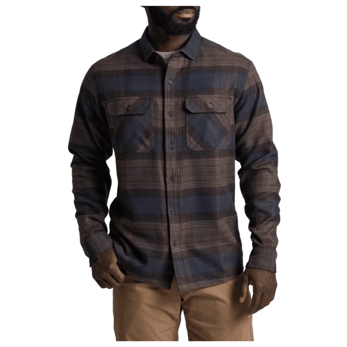 KUHL MEN'S RYDR FLANNEL LONG SLEEVE - DARK ROAST