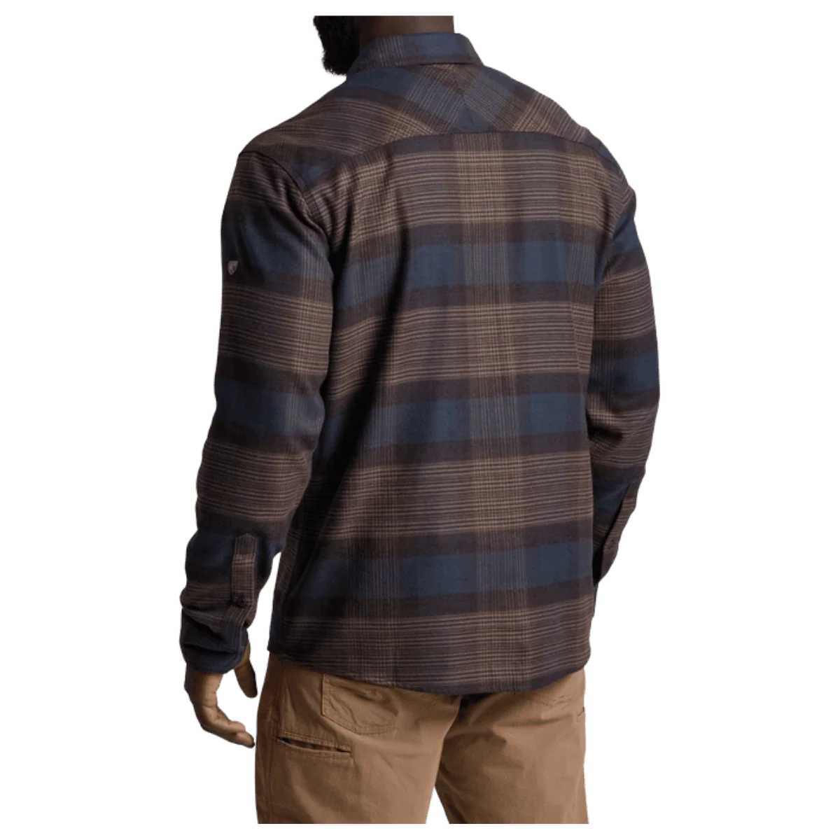 KUHL MEN'S RYDR FLANNEL LONG SLEEVE - DARK ROAST - Image 3