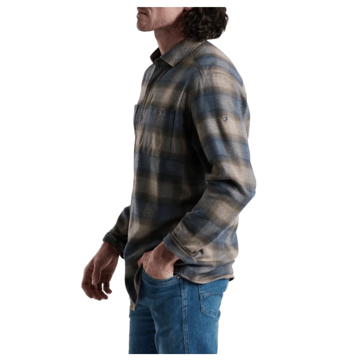 KUHL MEN'S LAW FLANNEL COTTON TENCEL LONG SLEEVE - MIDNIGHT TIMBER - Image 2