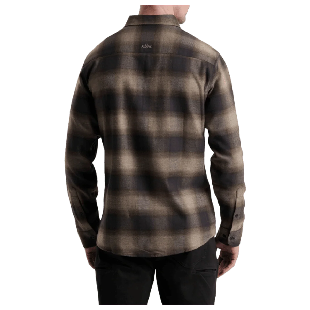 KUHL MEN'S LAW FLANNEL COTTON TENCEL LONG SLEEVE - DARK ROAST - Image 3