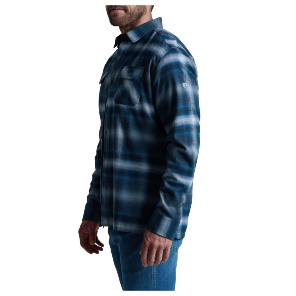 KUHL DILLINGR FLANNEL COTTON TENCEL LONG SLEEVE - BLUE RIDGE - Image 2